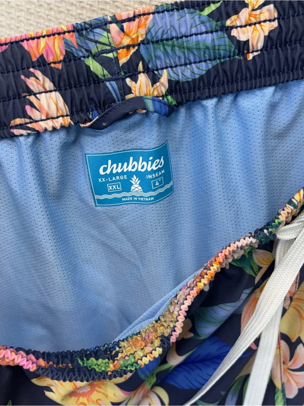 Lot Of 2 Chubbies Swim Trunks XXL Colorful Tropical Jellyfish Beach Floral EUC